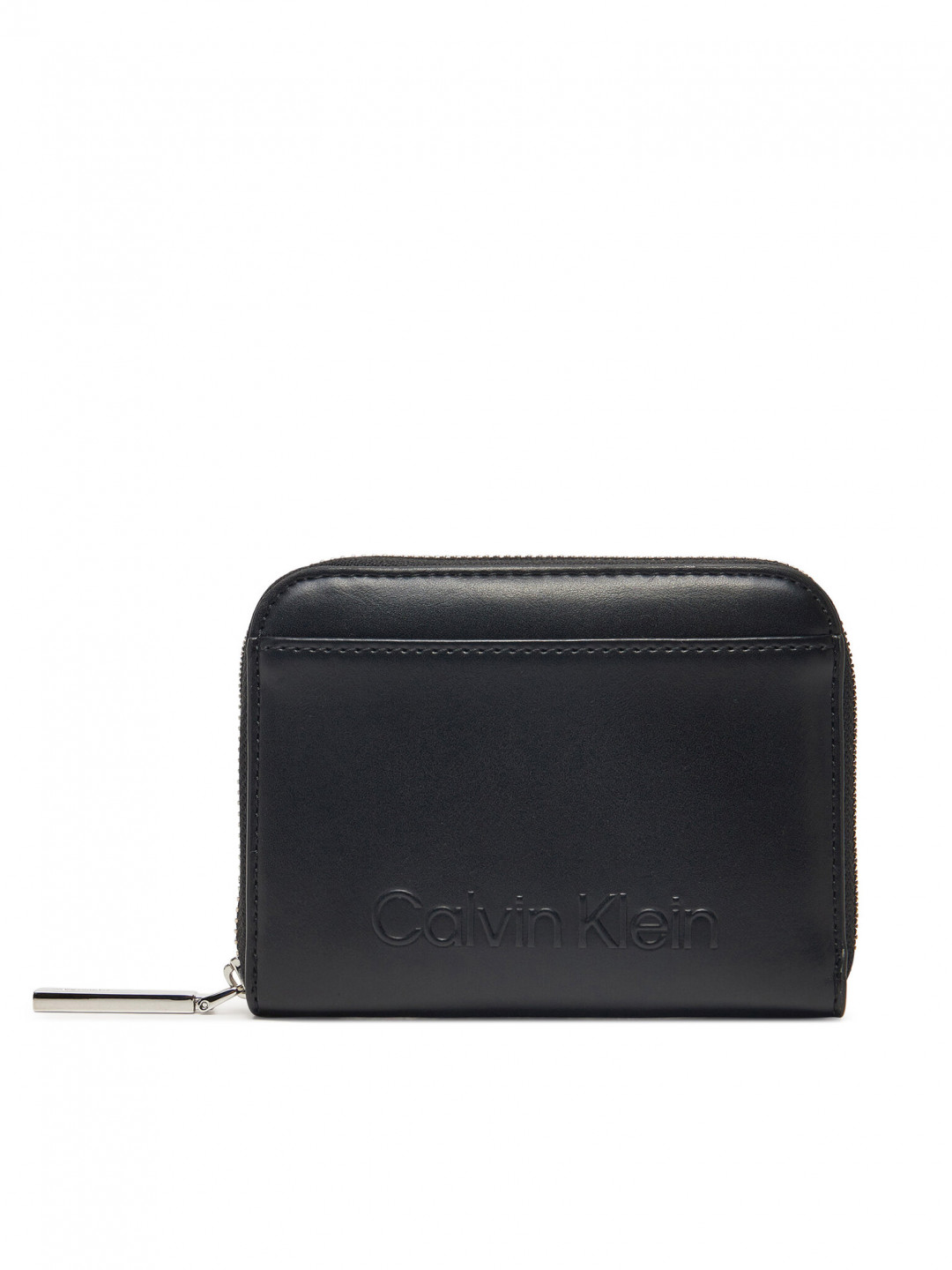 Calvin Klein Dámská peněženka Embossed Logo Medium Zip Around K60K612965 Černá